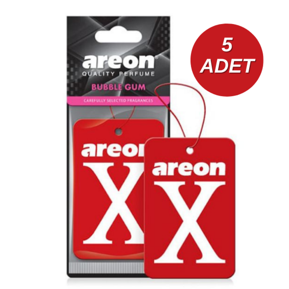 Areon X Bubble Gum Kırmızı Oto Araç Kokusu 5 Adet