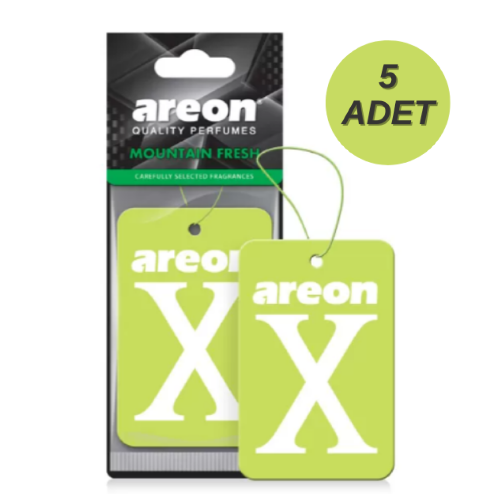 Areon X Mountain Fresh Yeşil Oto Araç Kokusu 5 Adet