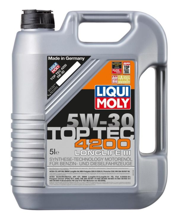 Liqui Moly 5W30 Motor Yağı Tam Sentetik TOP TEC 4200 5 Lt. 8973