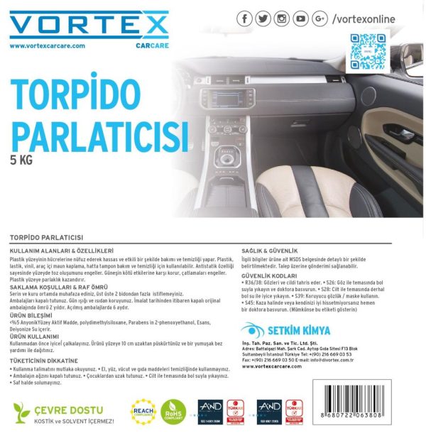 Vortex Torpido Temizleme ve Bakım Sütü 5 kg. - Görsel 7