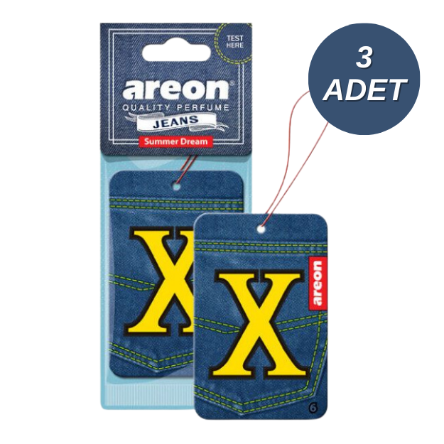 Areon Jeans X Summer Dream Oto Araç Kokusu 3 Adet