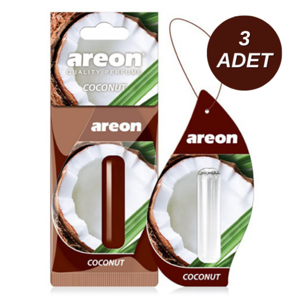 Areon Liquid 5ml Coconut Oto Araç Kokusu 3 Adet