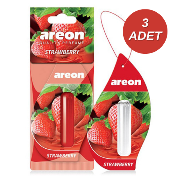 Areon Liquid 5ml Strawberry Oto Araç Kokusu 3 Adet