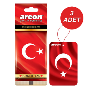 Areon Türk Bayrağı Turkish Dream Oto Araç Kokusu 3 Adet