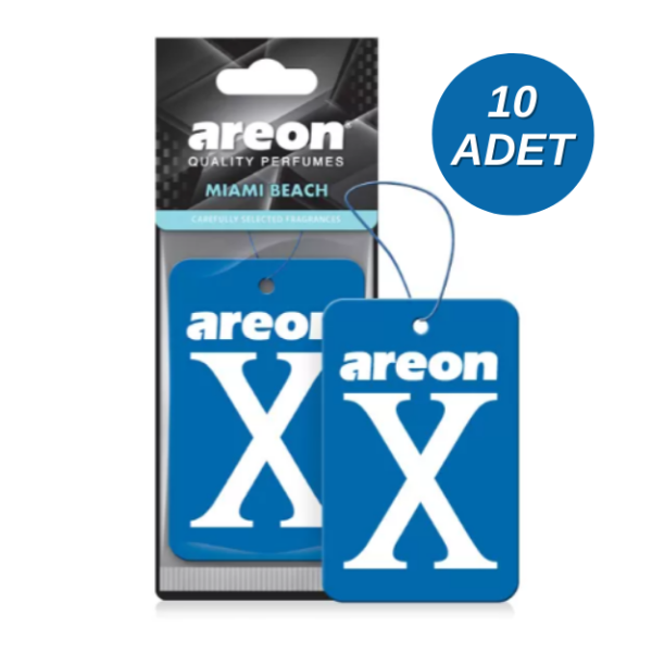 Areon X Miami Beach Mavi Oto Araç Kokusu 10 Adet