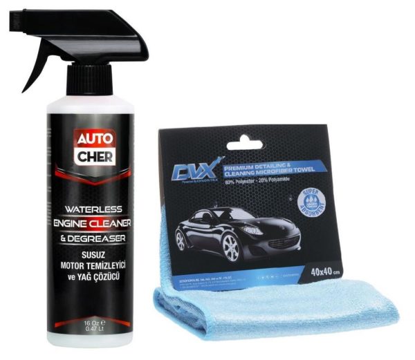 Autocher Susuz Motor Temizleyici ve Kurulama Bezi