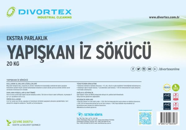 Divortex Yapışkan İzi Sökücü 20 kg. - Görsel 4