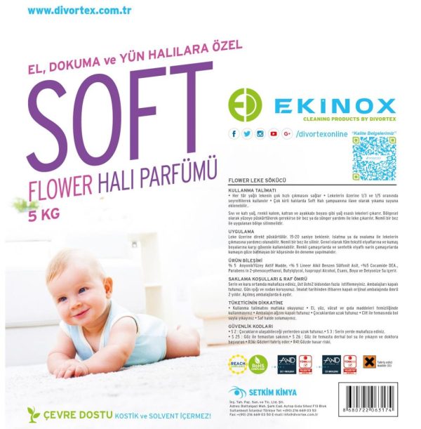Ekinox Soft Flower Halı Parfümü 5 kg. - Görsel 8