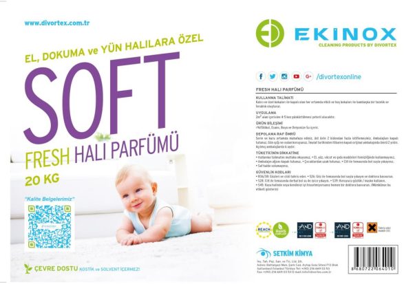 Ekinox Soft Fresh Halı Parfümü 20 kg. - Görsel 6