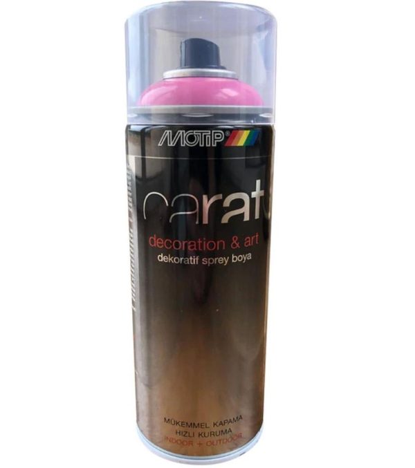 Motip Carat Parlak Koyu Pembe Sprey Boya 400 ml. RAL 4003