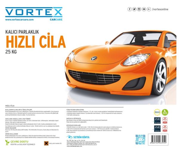 Vortex Hızlı Cila - Quick Wax 25 kg. - Görsel 2