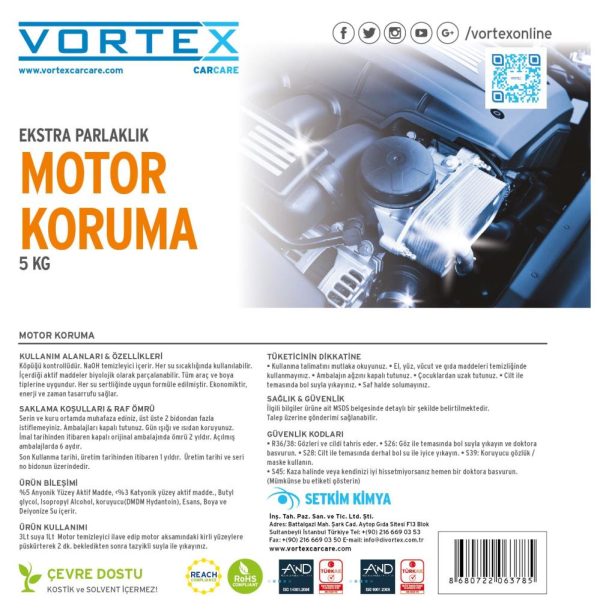 Vortex Motor Koruma ve Parlatma Sıvısı 5 kg. - Görsel 7