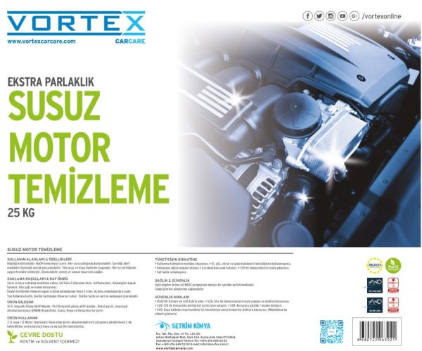 Vortex Susuz Motor Temizleyici 25 kg. - Görsel 7