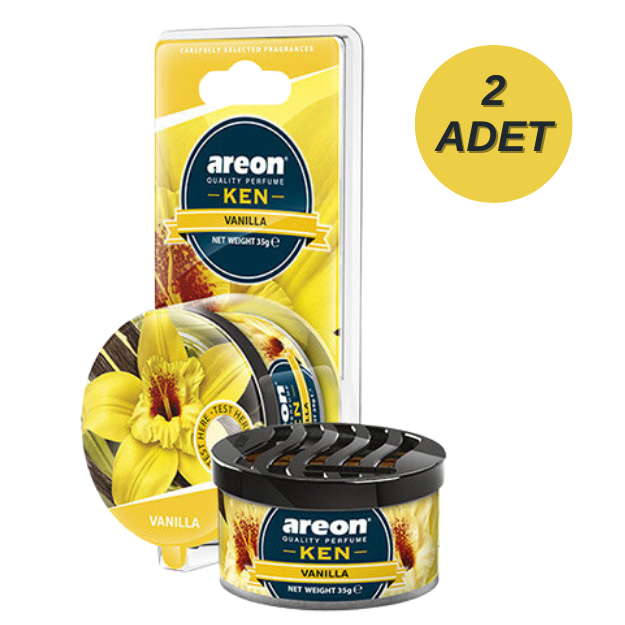 Areon Ken Blister Vanilla Bardaklık Oto Araç Kokusu 2 Adet