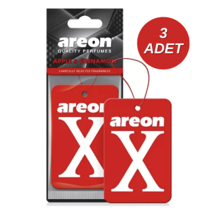 Areon X Apple Cinnamon Kırmızı Oto Araç Kokusu 3 Adet