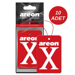 Areon X Strawberry Kırmızı Oto Araç Kokusu 10 Adet