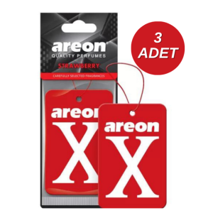 Areon X Strawberry Kırmızı Oto Araç Kokusu 3 Adet